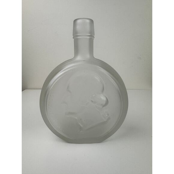 VINTAGE Wheaton George Washington Frosted Glass President Decanter Bottle - Picture 2 of 5
